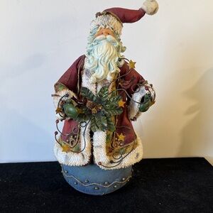 Vintage Saint Nicolas Door Stop sandbag,Resin,Metal Decoration 10.5 x 5””